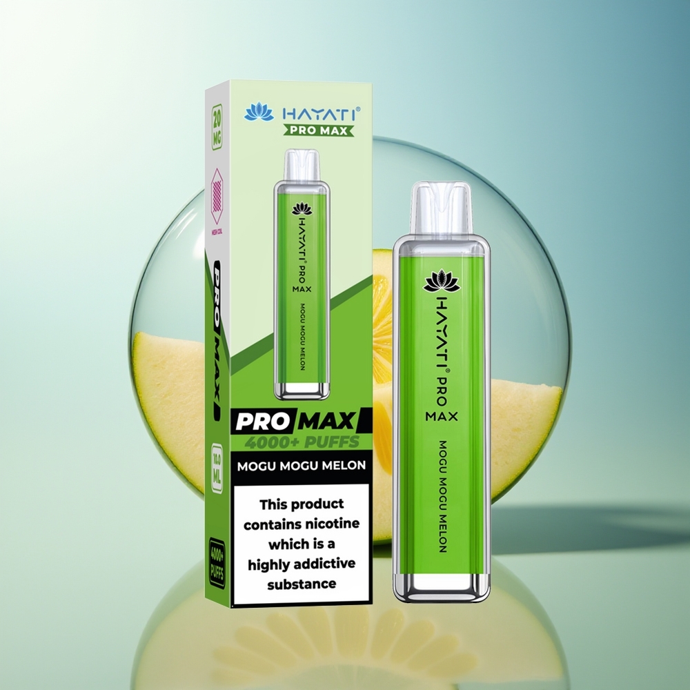 Hayati Pro Max 4000 Puff Melone Mogu Mogu Ricaricabile a LED