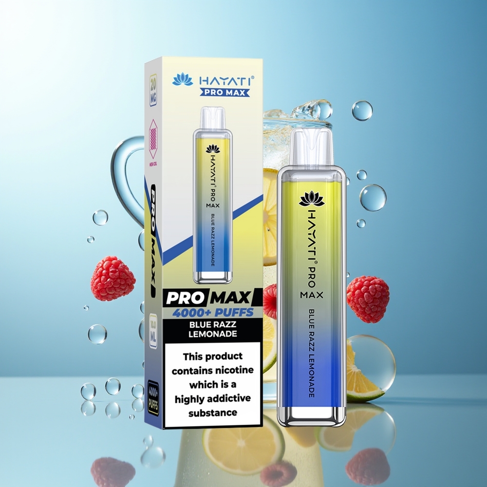 Hayati Pro Max 4000 Puff Mirtillo Limonata Ricaricabile LED