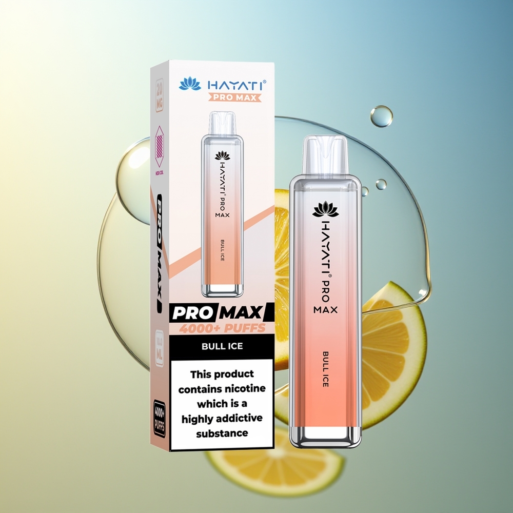 Hayati Pro Max 4000 Puff Toro Ghiaccio Ricaricabile a LED