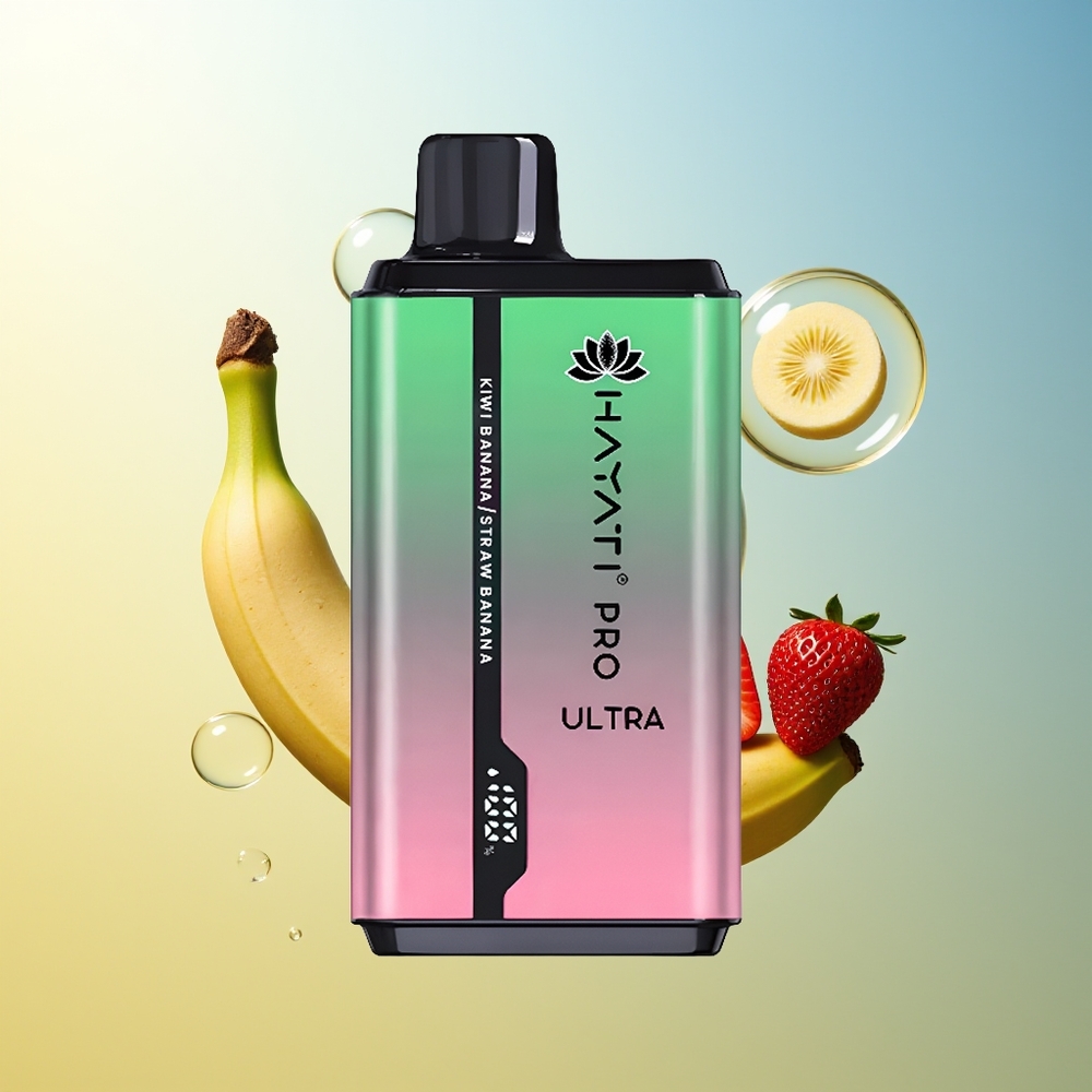 Hayati Pro Ultra 15000 Bocche Kiwi Banana Fragola Banana 24ml 2%