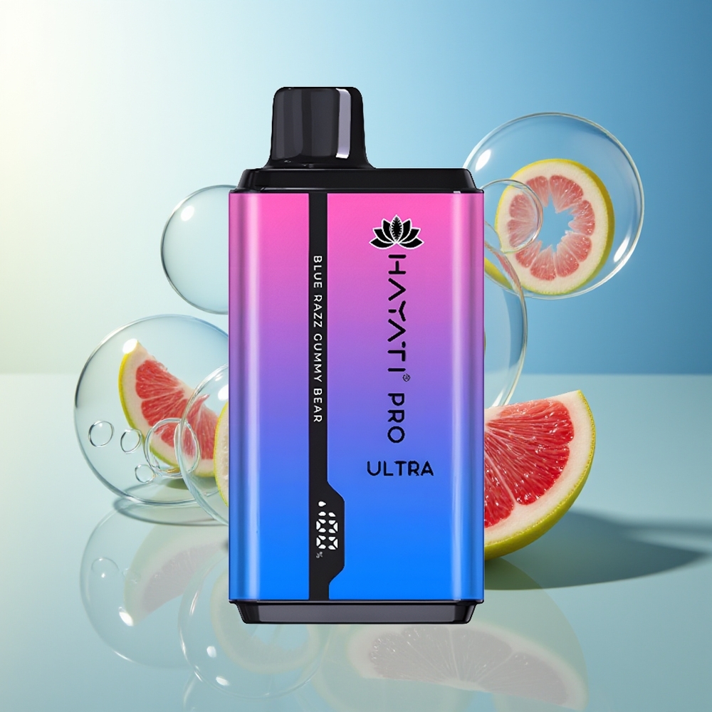Hayati Pro Ultra 15000 Puff Gommosa Mirtillo Blu Raz
