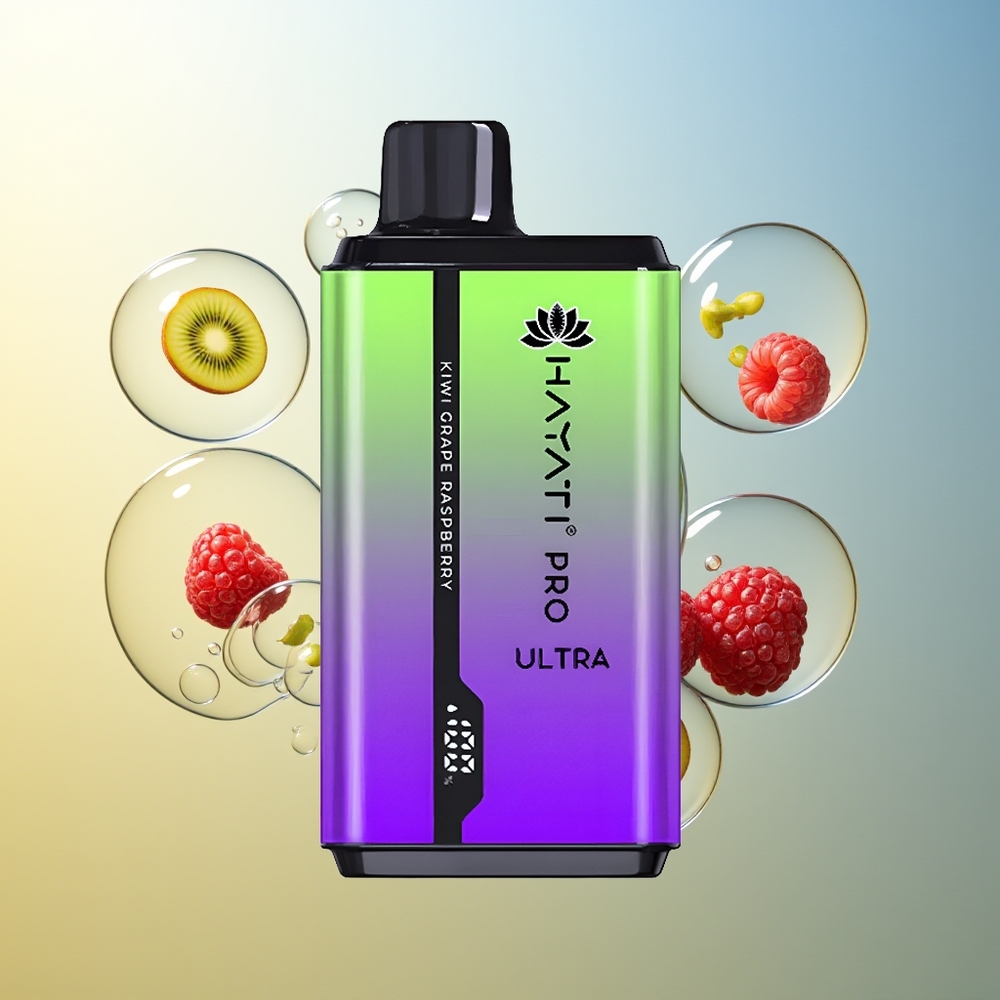 Hayati Pro Ultra 15000 Puff Kiwi Uva Lampone 850mAh