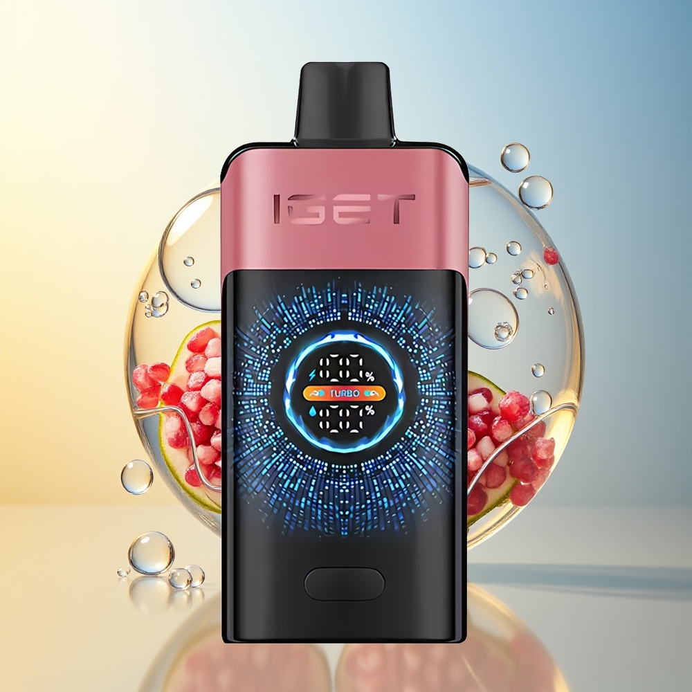IGET ONE 12000 Puff Dispositivo di Svapo USA E GETTA Fragola Melagrana Ghiaccio Schermo Curvo a Colori Grande 2700 mAh