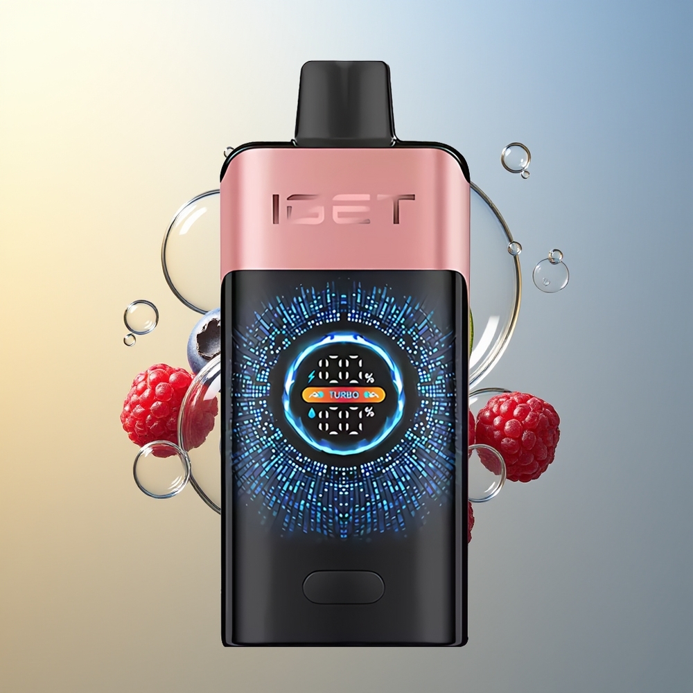 IGET ONE 12000 Puff Ricarica Blu Lampone Schermo Curvo a Colori Grande