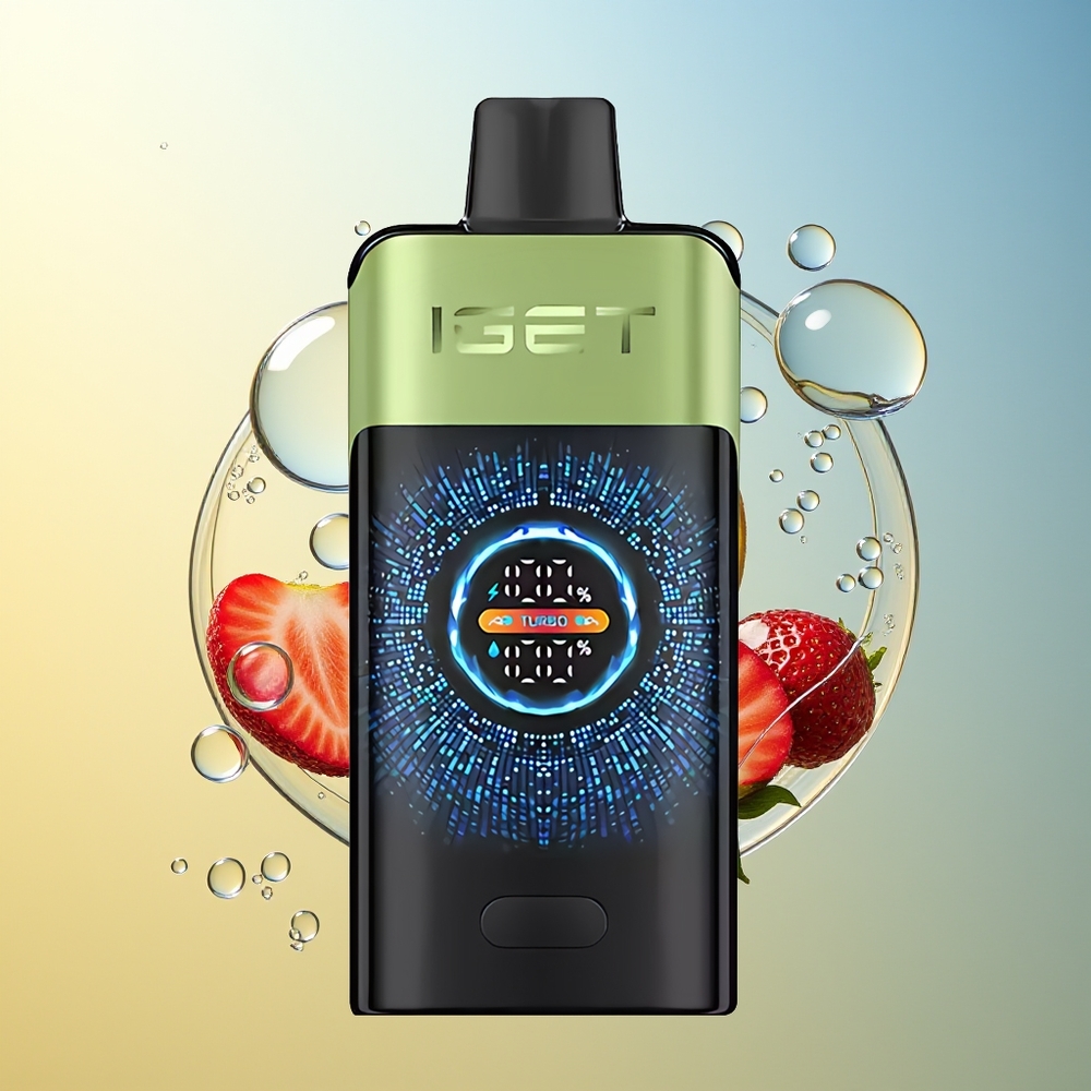 IGET ONE 12000 Puffs Fragola Kiwi Ghiaccio Schermo Curvo Grande Dual Mesh Coil
