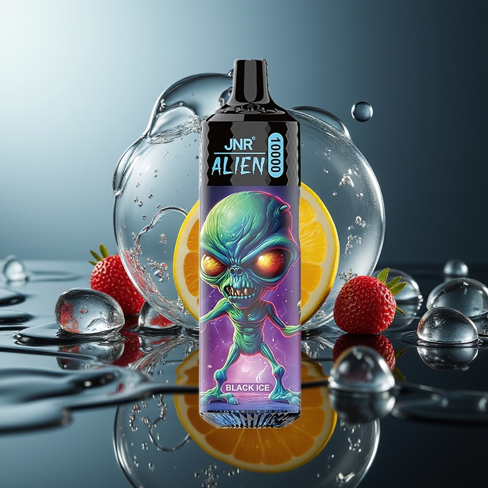 JNR Alien 10000 Puff Black Ice LED Ricarica Rapida