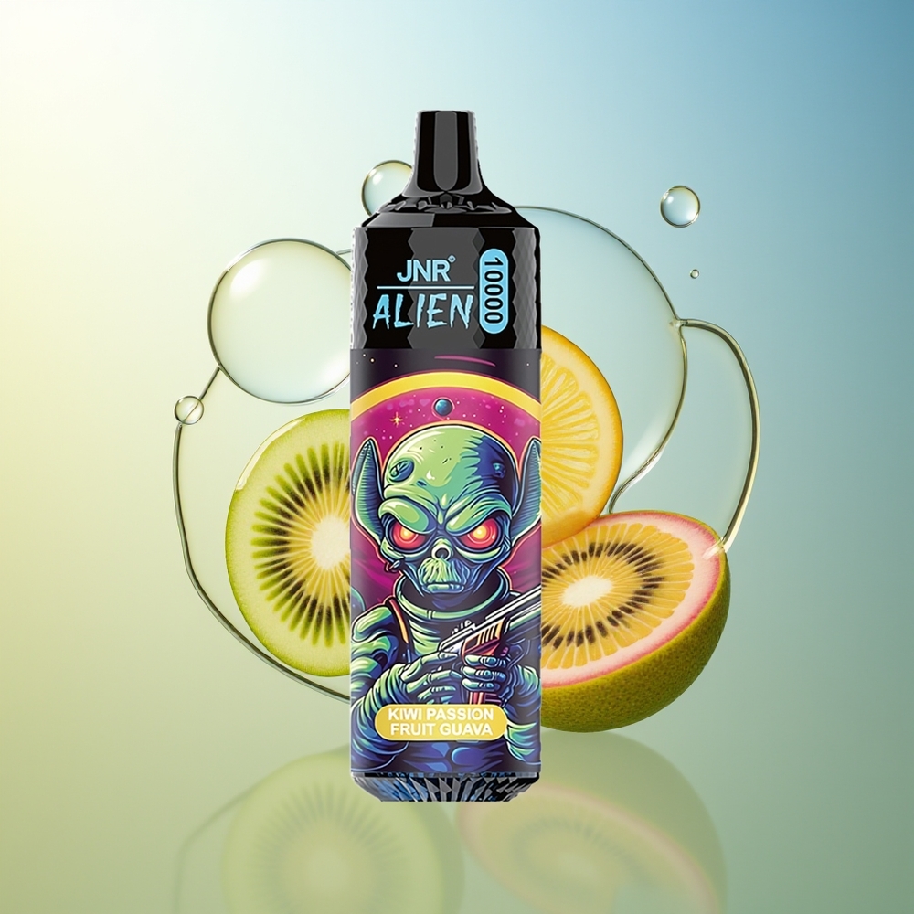 JNR Alien 10000 Puff Kiwi Frutto della Passione Guava LED RGB