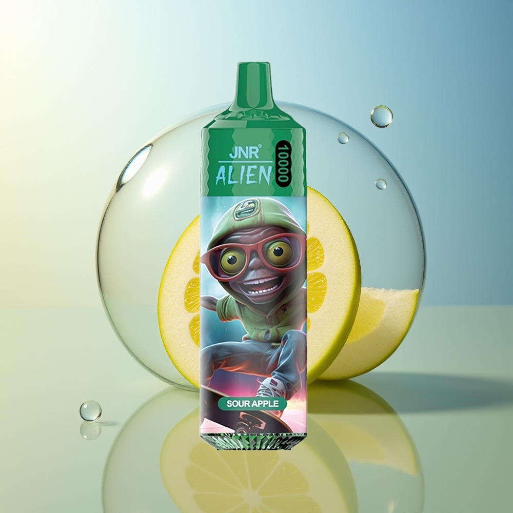 JNR Alien 10000 Puff Mela Acida con LED RGB e Ricarica Rapida Type-C