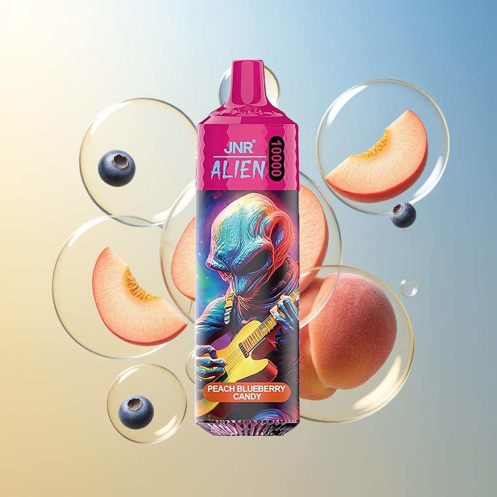 JNR Alien 10000 Puff Pesca Mirtillo Caramello LED RGB