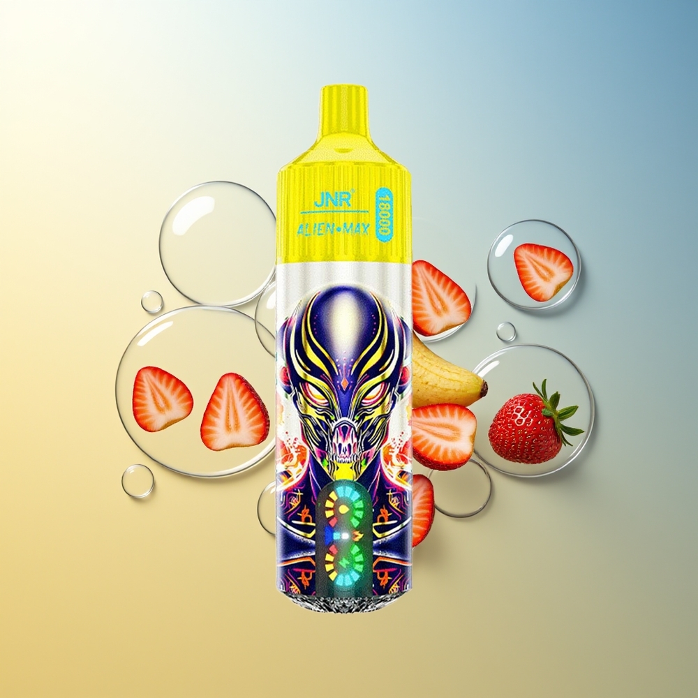 JNR Alien Max 18000 Puff Fragola Banana Doppio Mesh Ricarica Rapida