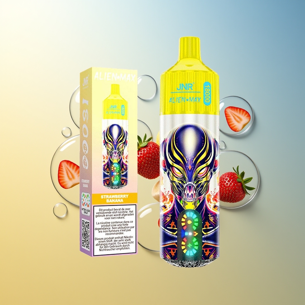 JNR Alien Max 18000 Puff Fragola Banana Doppio Mesh Ricarica Rapida