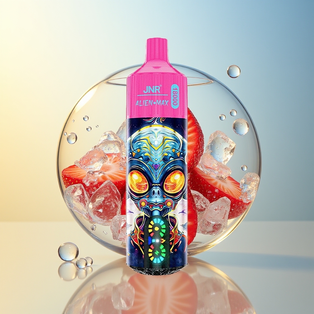 JNR Alien Max 18000 Puff Fragola Ghiaccio Dual Mesh Display LED