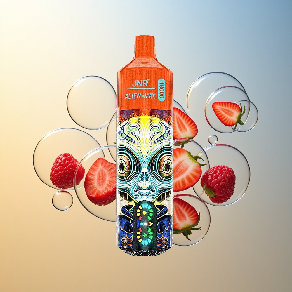 JNR Alien Max 18000 Puff Fragola Lampone Ciliegia Doppia Bobina Ricarica Rapida