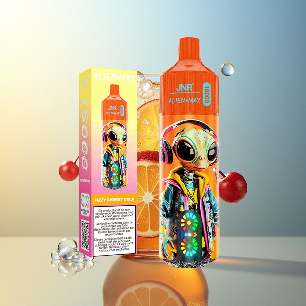 JNR Alien Max 18000 Puffs Display Dual Frizzante Ciliegia Cola