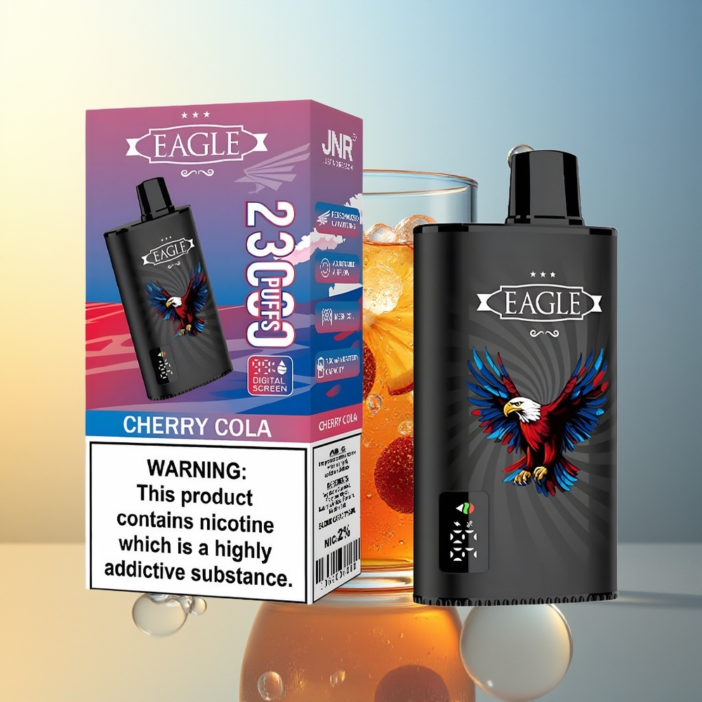 JNR EAGLE Smart 23000 Puff Dispositivo di Vapo USA E GETTA Ciliegia Cola con Schermo Digitale e Bobina Mesh 1.0ohm