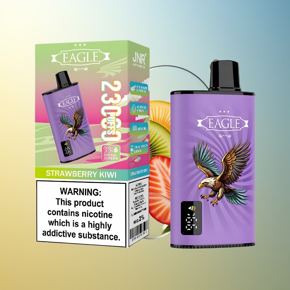JNR EAGLE Smart 23000 Puff Fragola Kiwi Schermo Digitale 25ml