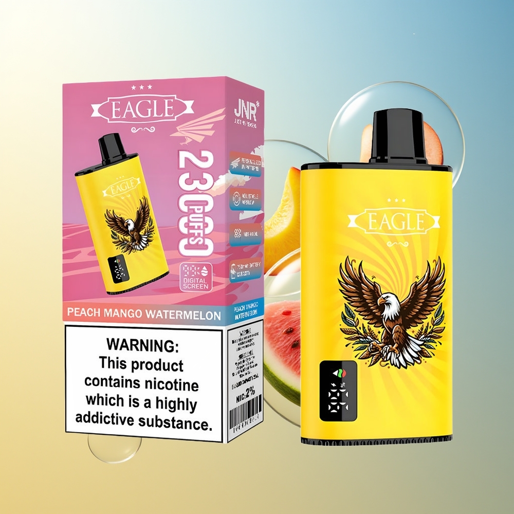 JNR EAGLE Smart 23000 Puff Pesca Mango Anguria Schermo Digitale 1.0ohm Mesh Coil