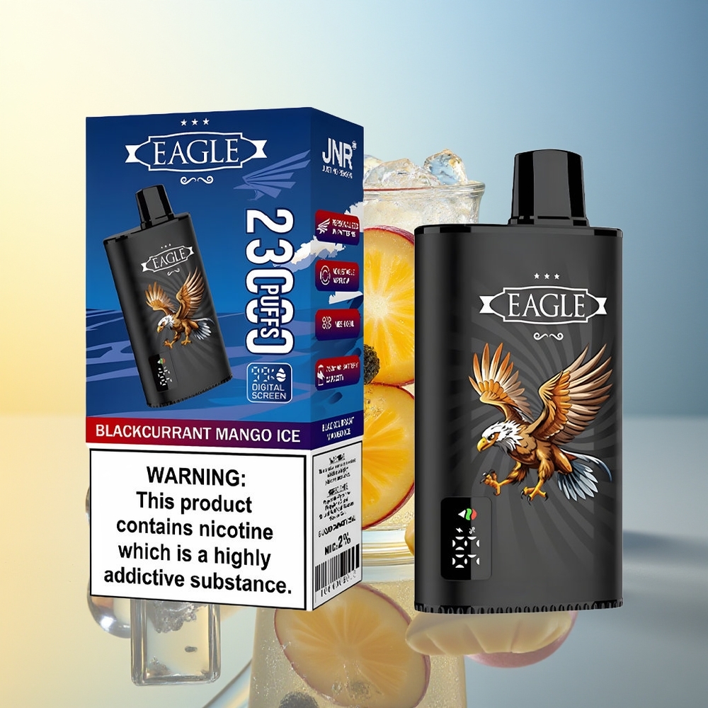 JNR EAGLE Smart 23000 Puff Schermo Digitale Bobina Mesh 1.0ohm Ribes Mango Ghiaccio Disposable Vape
