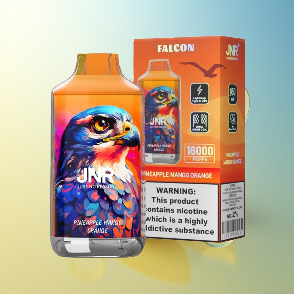 JNR Falcon 16000 Puff Ananas Mango Arancia 850 mAh Dual Mesh Coil