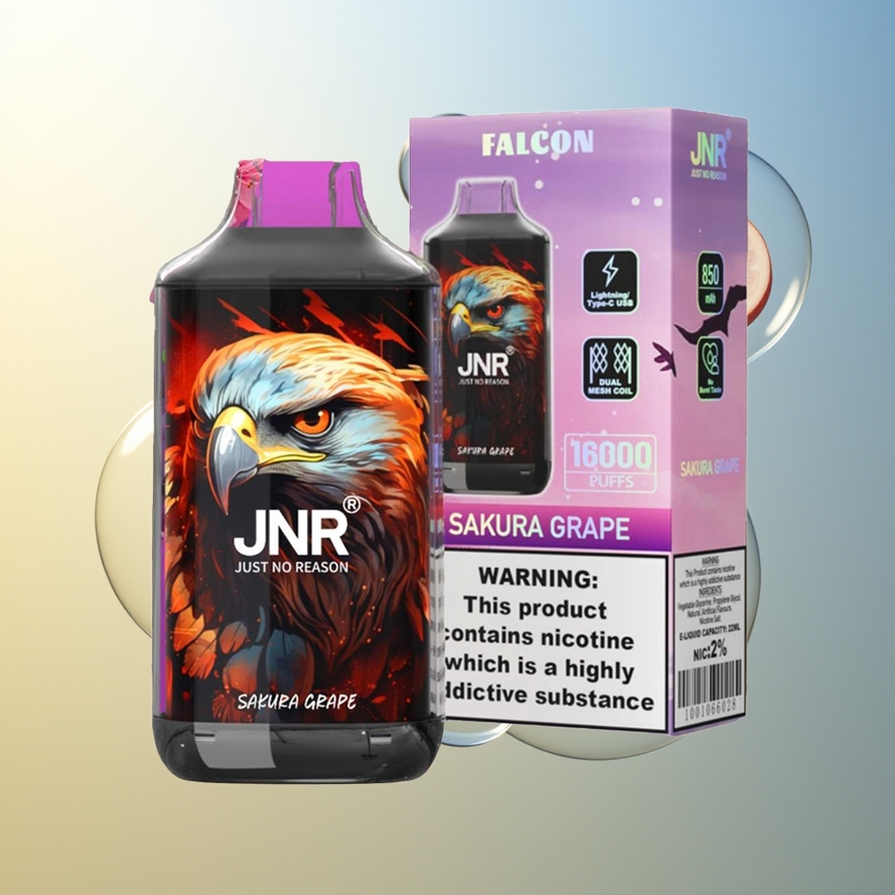 JNR Falcon 16000 Puff Ciliegia Uva Doppia Maglia 850 mAh
