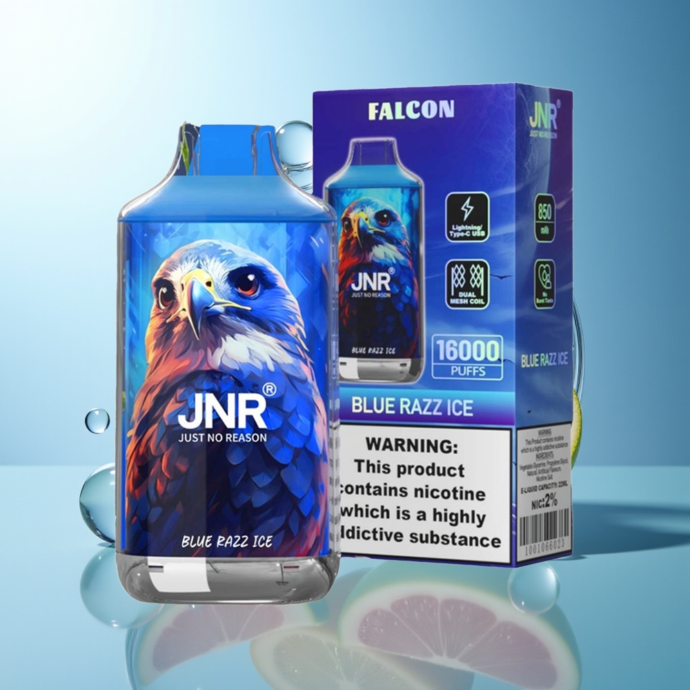 JNR Falcon 16000 Puff Disposable Vape Mirtillo Lampone Ghiaccio 850 mAh