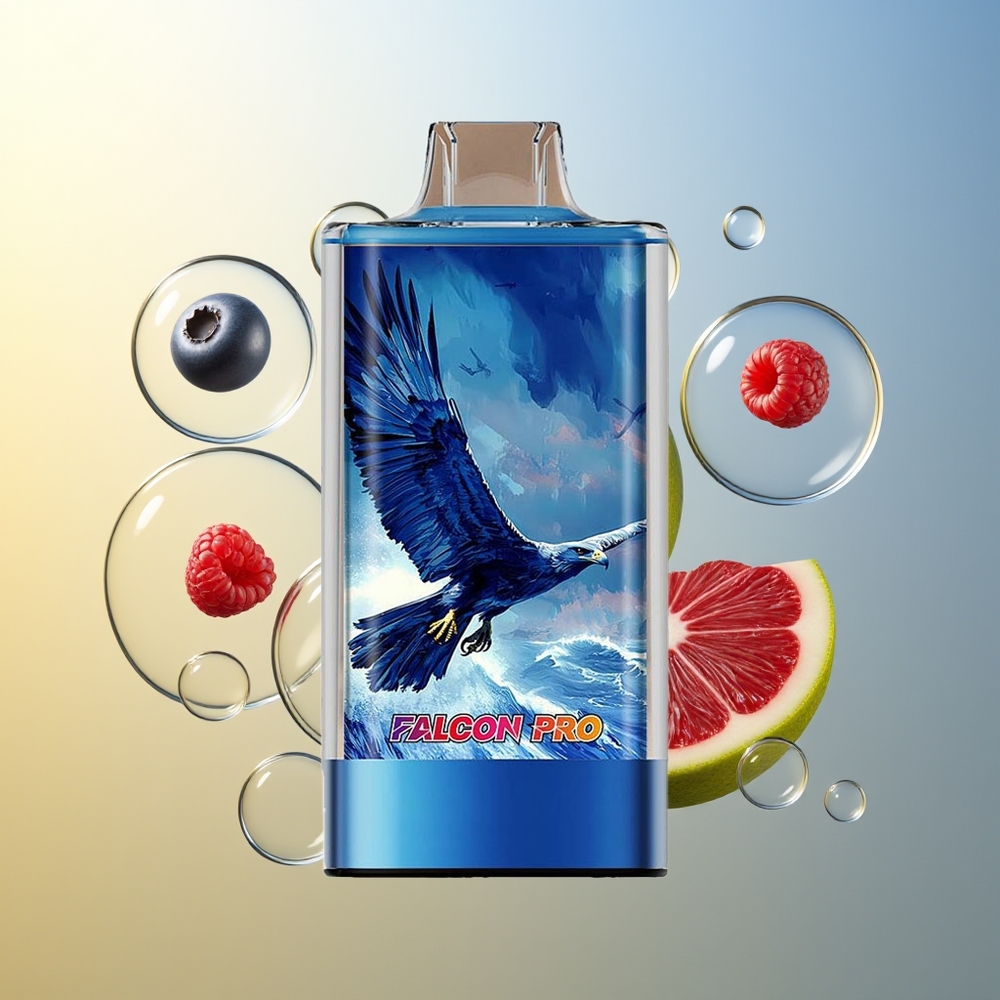 JNR Falcon Pro 28000 Blu Mirtillo Lampone Aspro 30ml USB-C