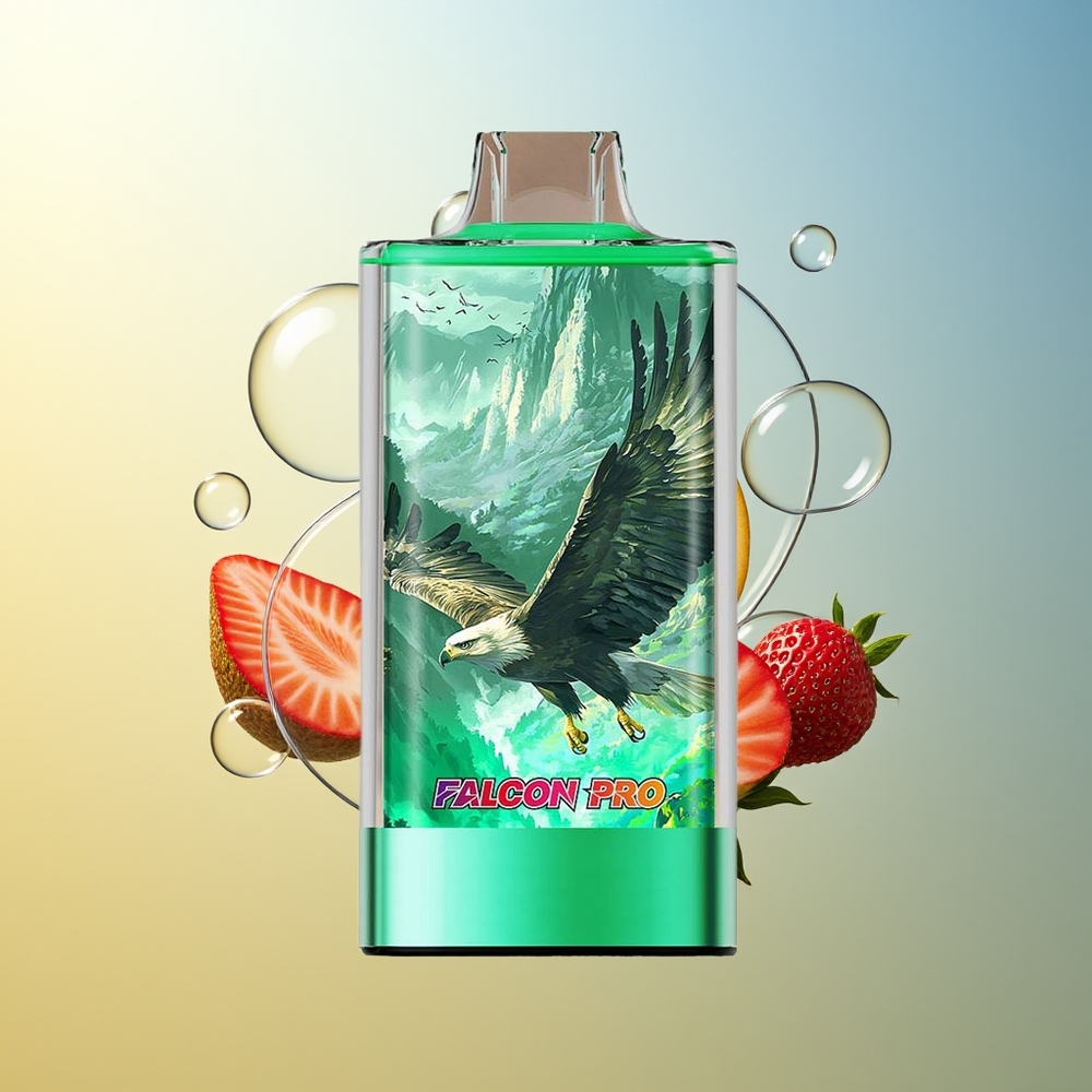 JNR Falcon Pro 28000 Fragola Kiwi Ricarica USB Tipo-C Dual Mesh Coil