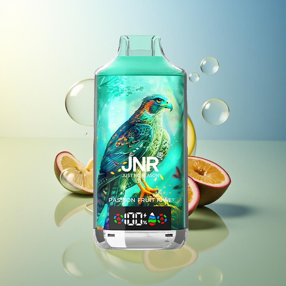 JNR Falcon X 18000 Puff Disposable Vape Frutto della Passione Kiwi Doppia Maglia Digitale