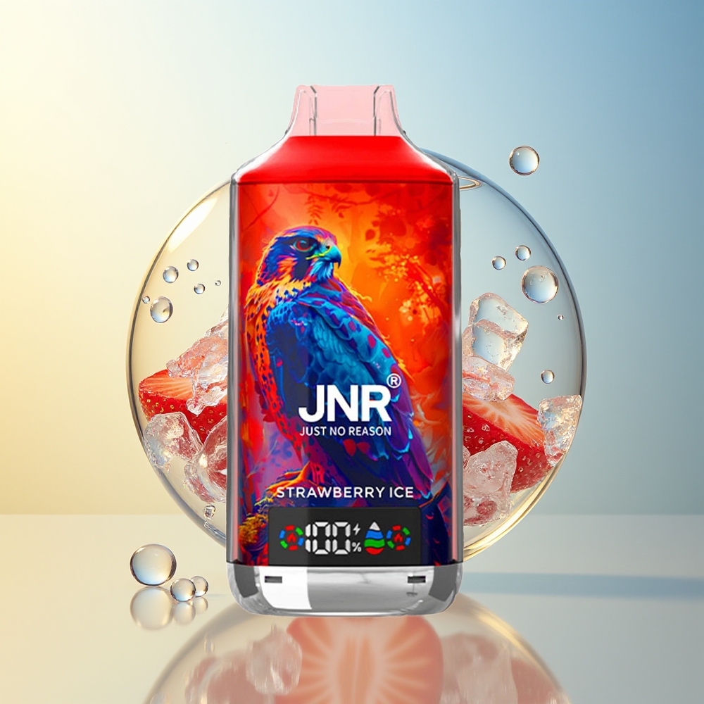 JNR Falcon X 18000 Puff Fragola Ghiaccio Doppio Mesh Digitale