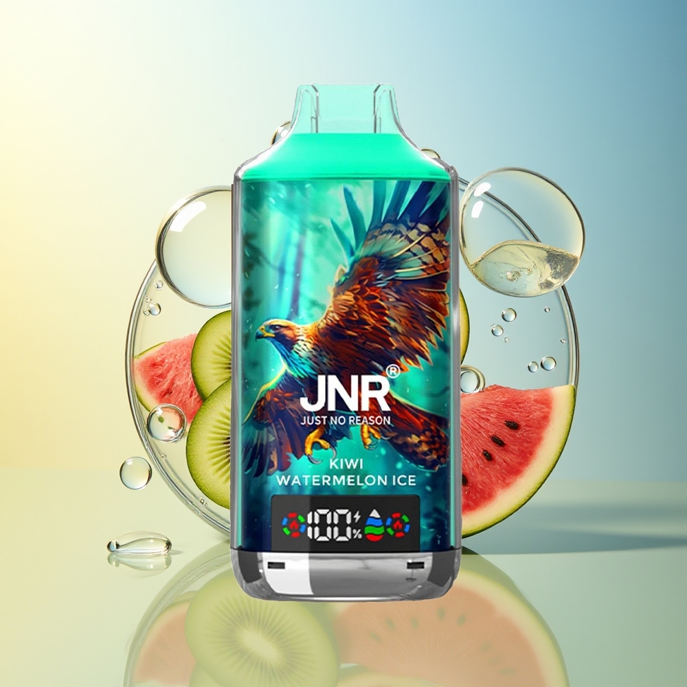 JNR Falcon X 18000 Puff Kiwi Anguria Ghiaccio Dual Mesh Digital Display