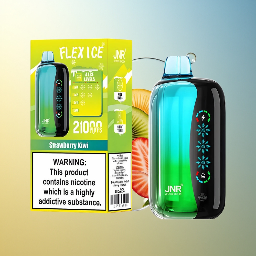 JNR Flex Ice 21000 Puff Fragola Kiwi Regolazione Aria Personalizzabile