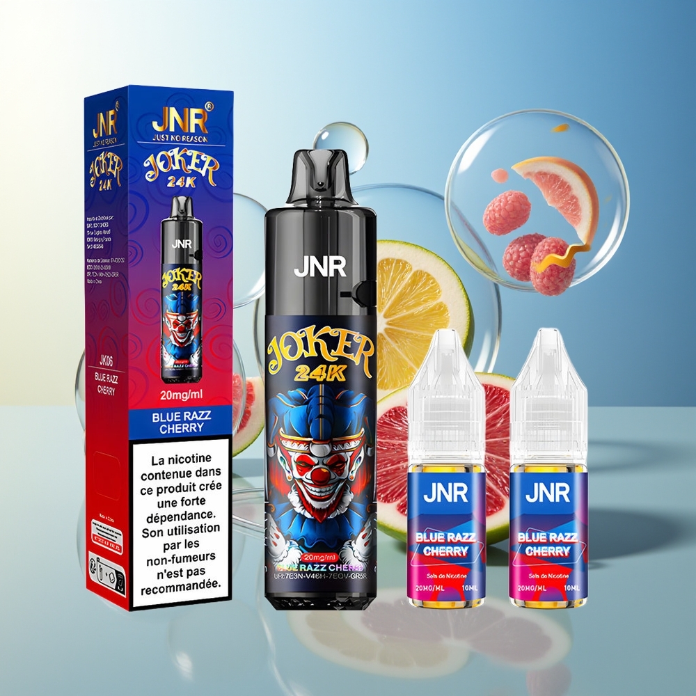 JNR Joker 24000 Puff Blu Lampone Ciliegia Ricaricabile 800mAh