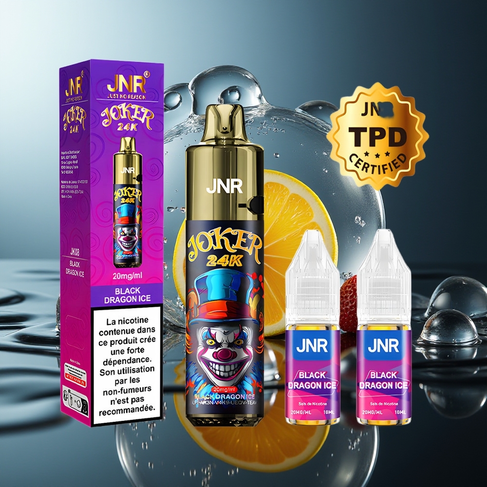 JNR Joker 24000 Puff Dragone Nero Ghiaccio 2% Nicotina 800mAh