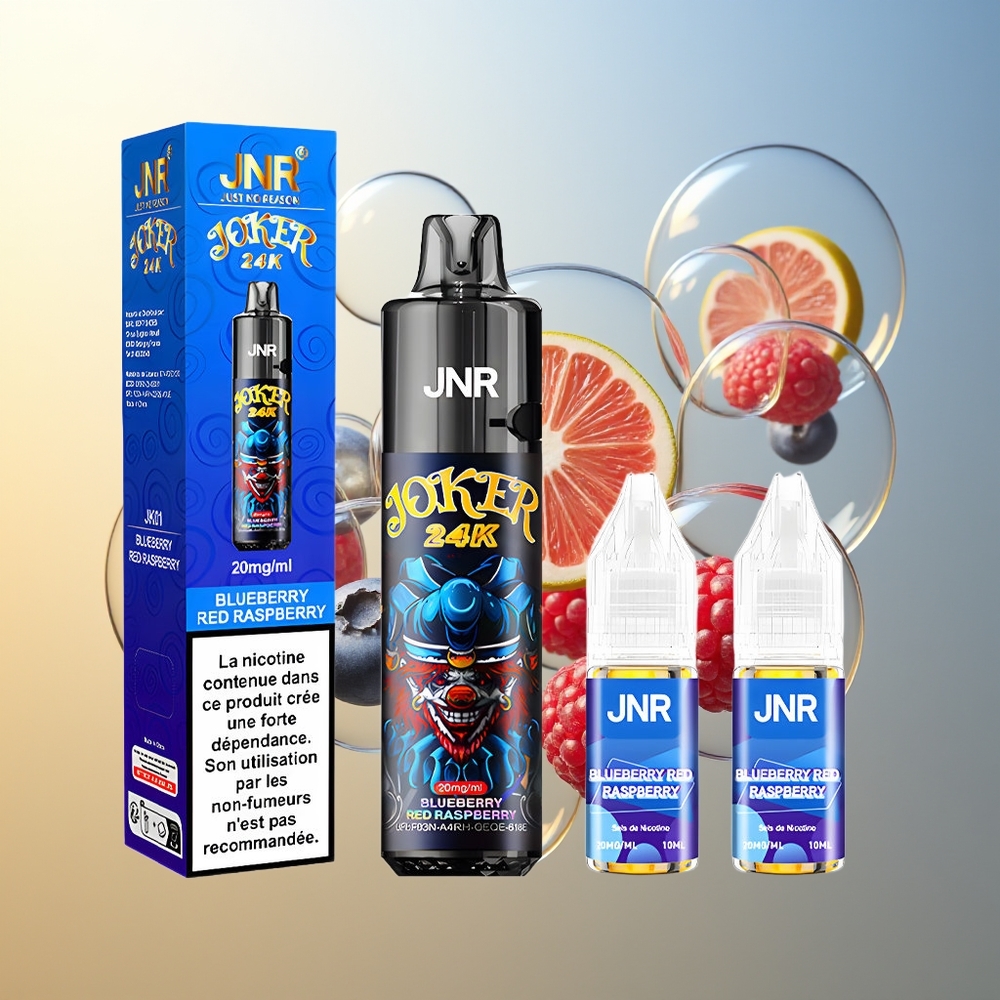 JNR Joker 24000 Puff Mirtillo Lampone Rosso 800mAh 2% Nicotina