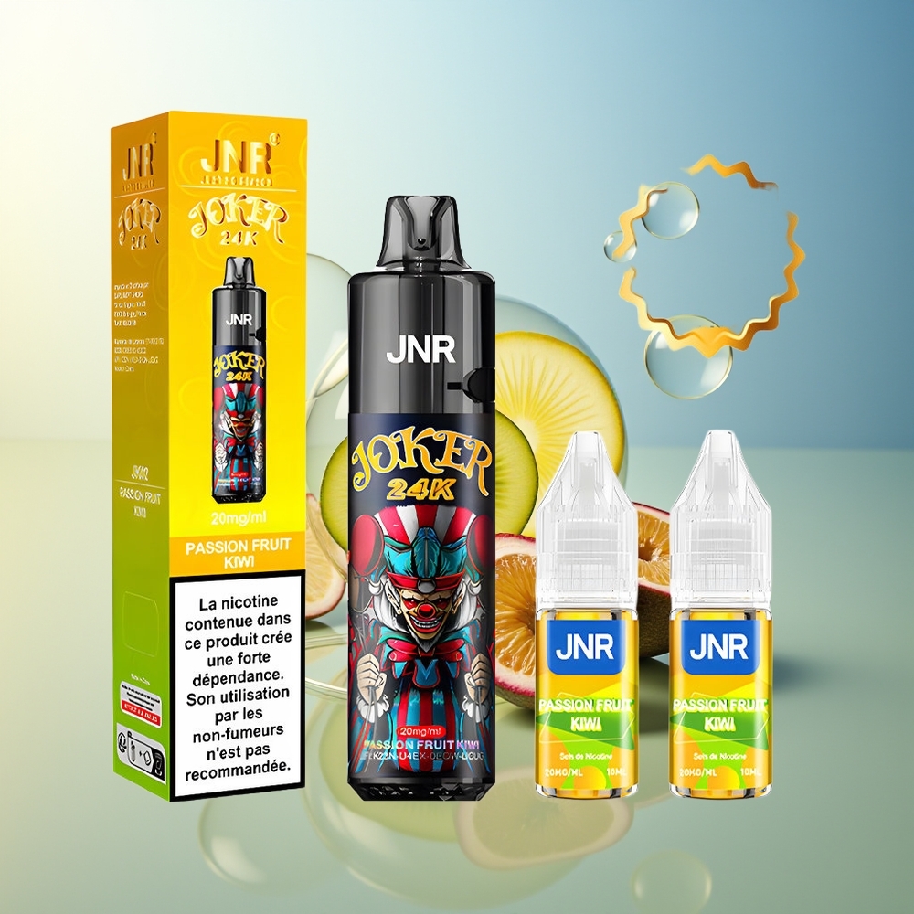 JNR Joker 24K Puff Sigaretta Elettronica Monouso Frutto della Passione Kiwi Ricaricabile 800mAh