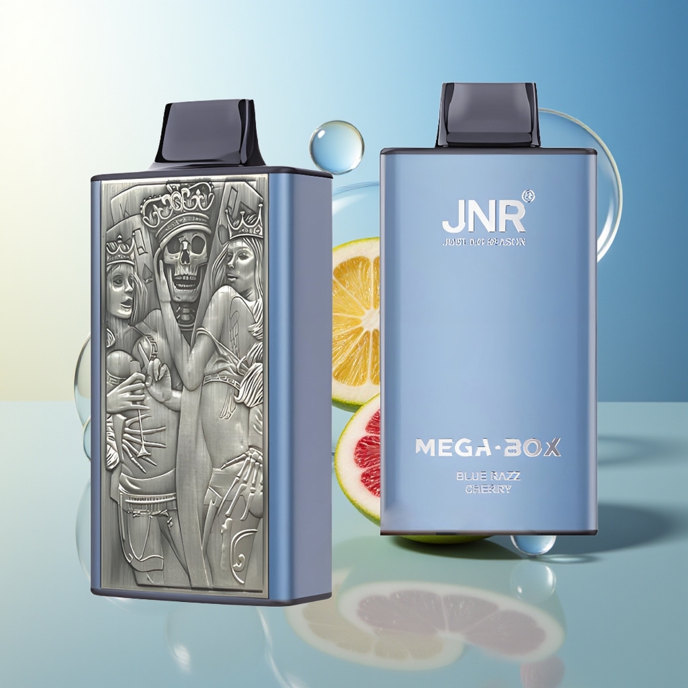 JNR Mega Box 25000 Puff Blu Lampone Ciliegia Dual Mesh