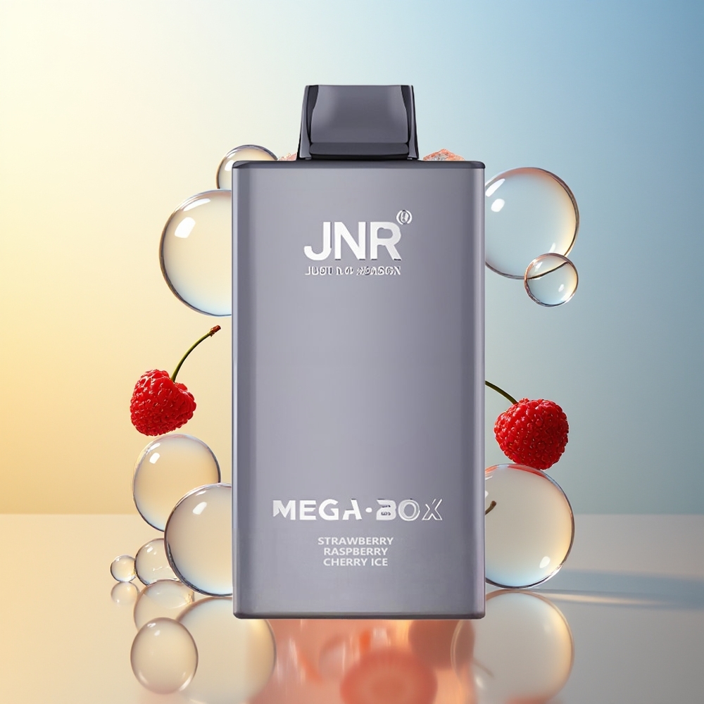 JNR Mega Box 25000 Puff Disposable Vape Fragola Lampone Ciliegia Ghiaccio Dual Mesh Type-C