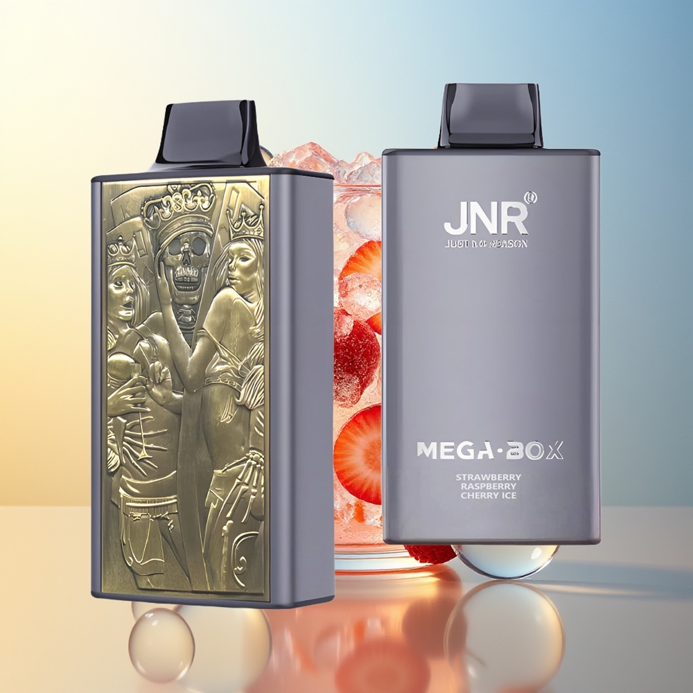 JNR Mega Box 25000 Puff Disposable Vape Fragola Lampone Ciliegia Ghiaccio Dual Mesh Type-C