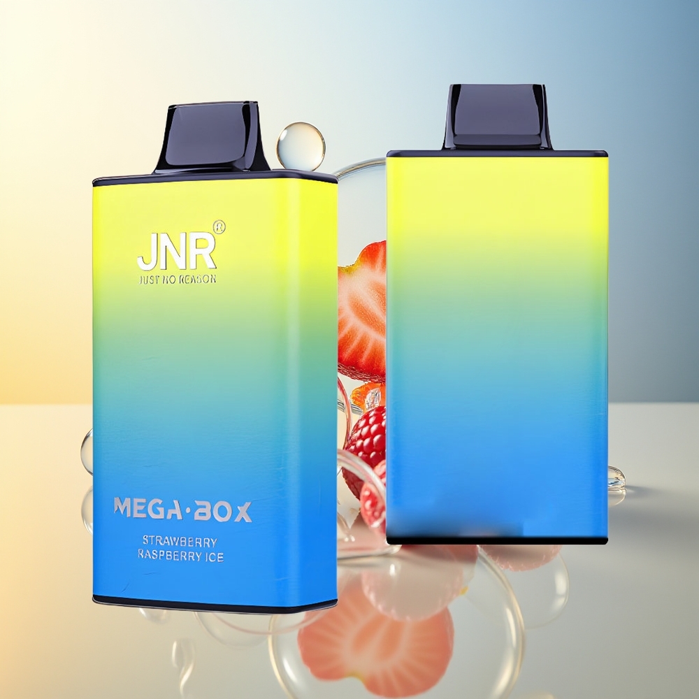 JNR Mega Box 25000 Puff Fragola Lampone Ghiaccio Dual Mesh Coil