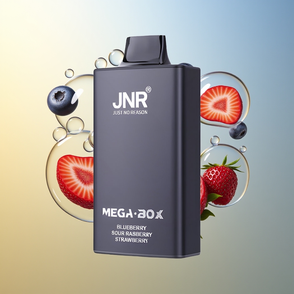 JNR Mega Box 25000 Puff Mirtillo Lampone Disposable Vape Dual Mesh 30ml
