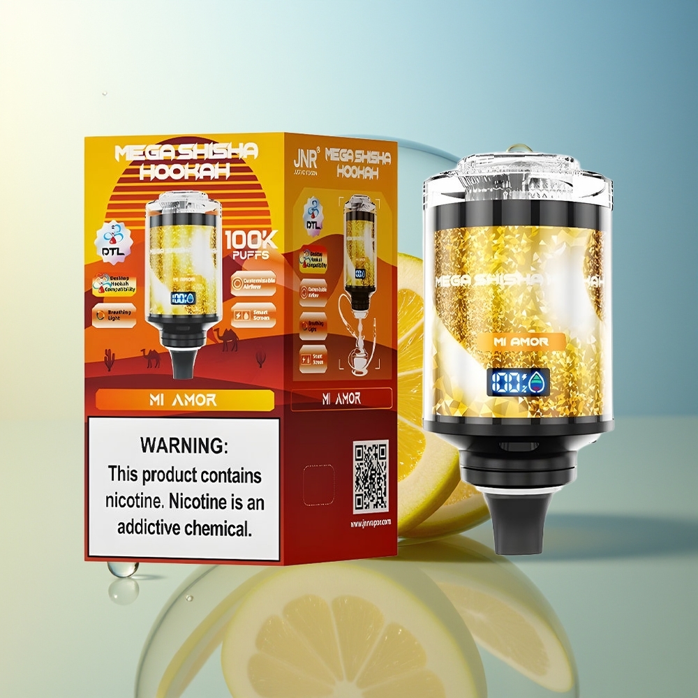 JNR Mega Shisha Hookah 100K Mi Amor 60ml 2200mAh Desktop Compatibilità