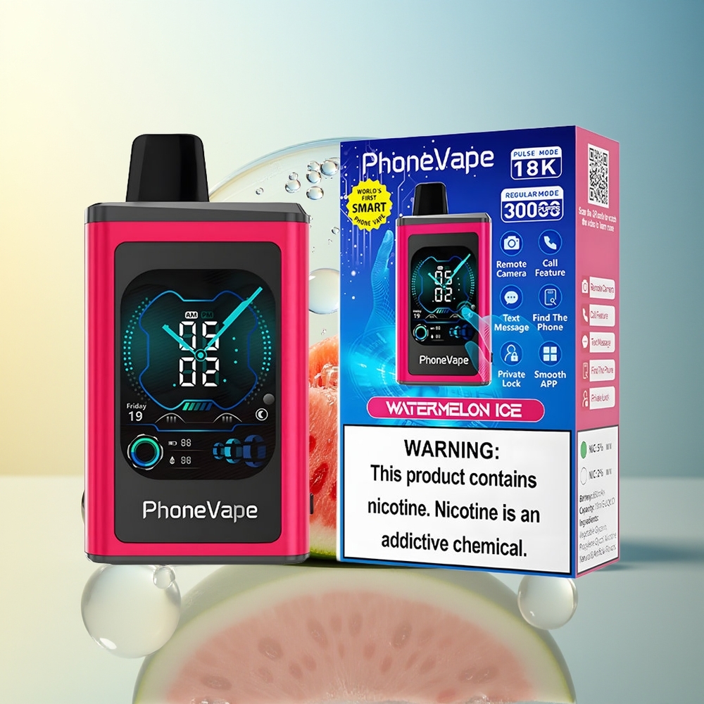 JNR PhoneVape 30000 boccate Anguria Ghiaccio Batteria Ricaricabile 850mAh Schermo Completo