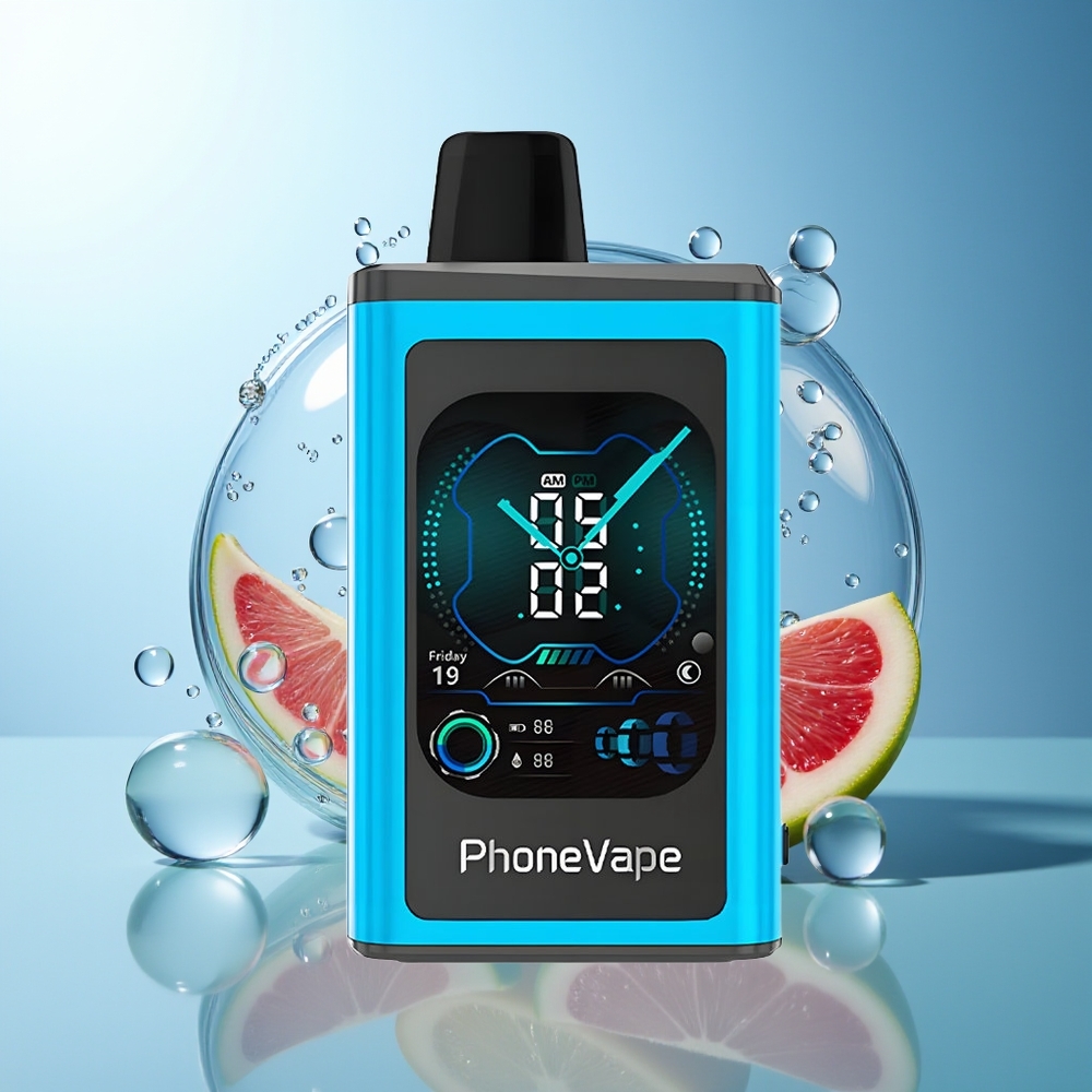 JNR PhoneVape 30000 boccate Blue Razz Ghiaccio Batteria Ricaricabile 850mAh Schermo Completo