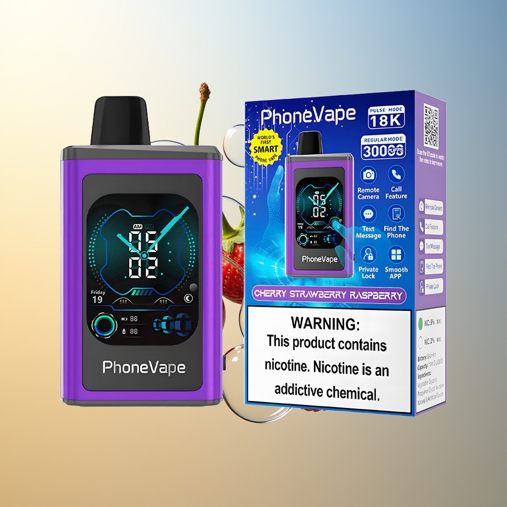 JNR PhoneVape 30000 boccate Ciliegia Fragola Lampone Ricaricabile Turbo