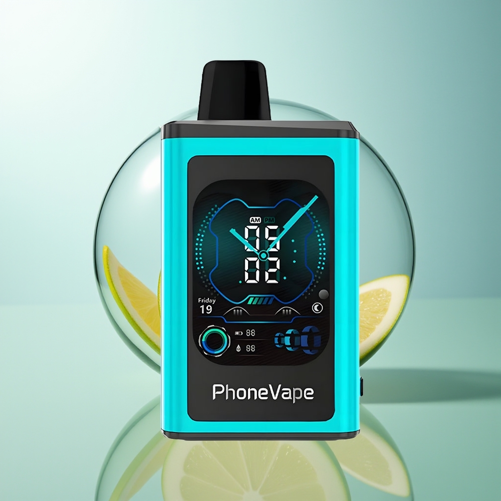 JNR PhoneVape 30000 boccate Menta Miami Schermo Completo Turbo