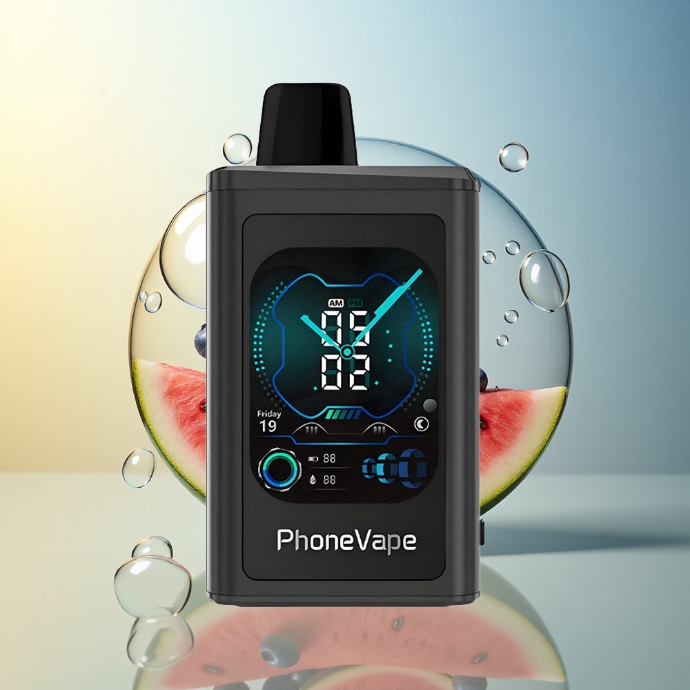 JNR PhoneVape 30000 boccate Mirtillo Anguria Ricaricabile con Schermo Intero