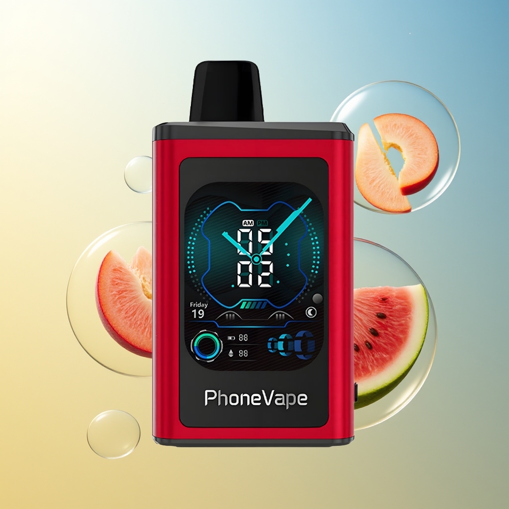 JNR PhoneVape 30000 boccate Pesca Mango Anguria Ricaricabile con Schermo Completo