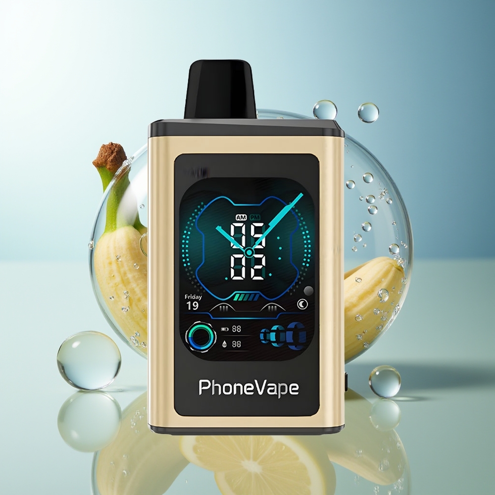 JNR PhoneVape 30000 puff Disposable Vape Banana Ghiaccio Schermo Intero 850mAh