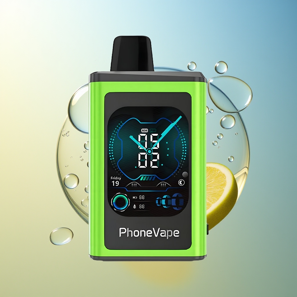 JNR PhoneVape 30000 puff Mela Aspra Ghiaccio Batteria Ricaricabile Schermo Completo