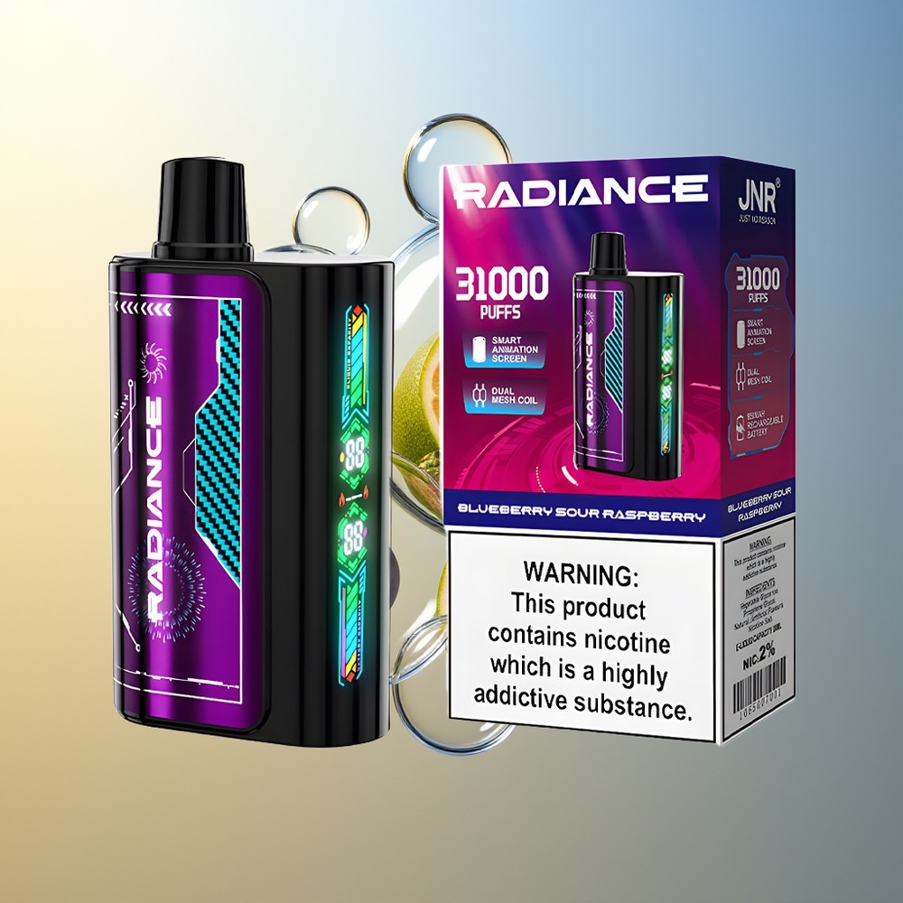 JNR Radiance 31000 Puff Blu Lampone Acido Dual Mesh Coil